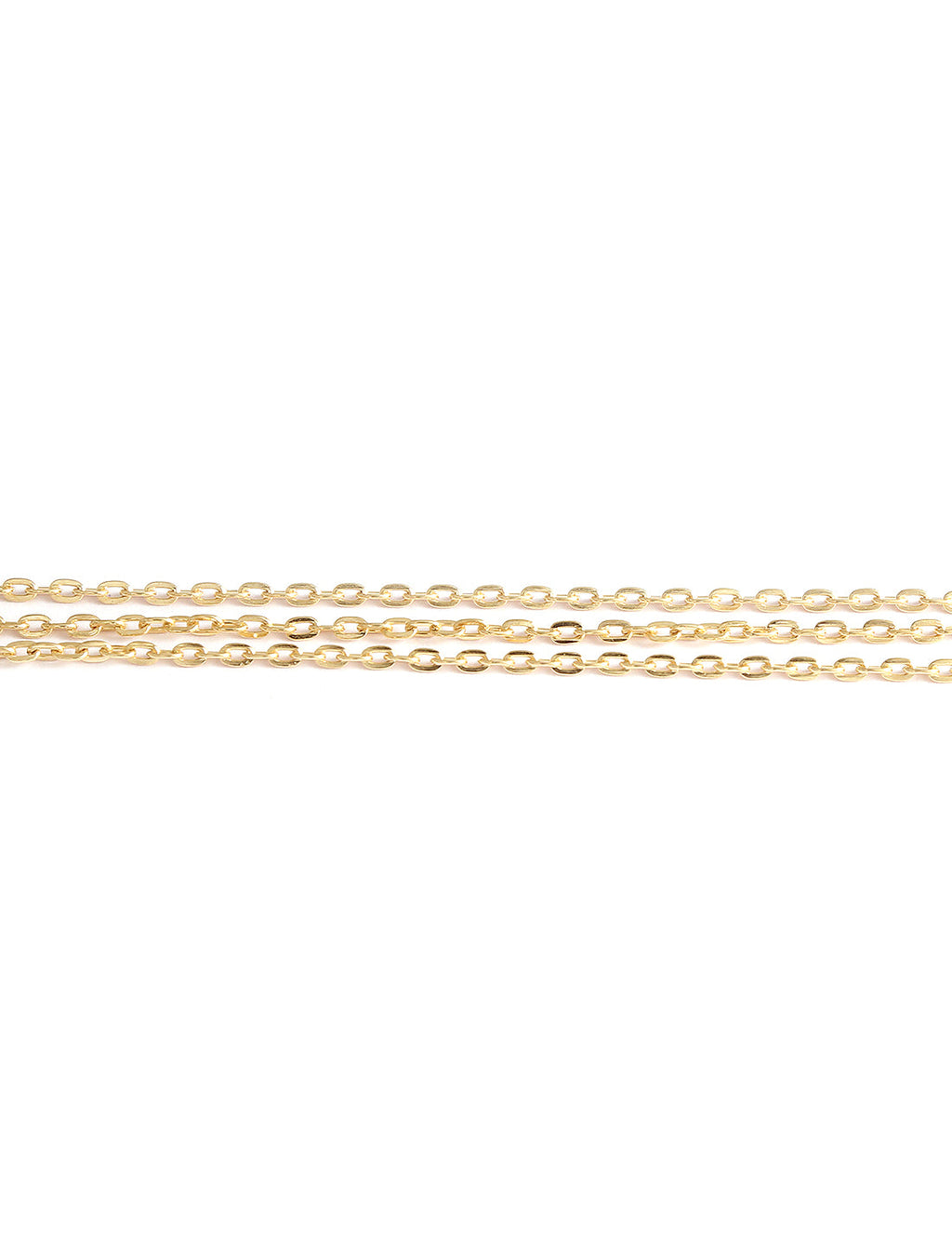 Gold-Polished Alloy Tripple Chain Necklace - The Pari | Grocsy
