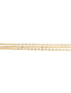 Gold-Polished Alloy Tripple Chain Necklace - The Pari | Grocsy