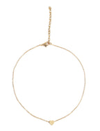 Gold-Polished Alloy Denty Look Heart Necklace - The Pari | Grocsy