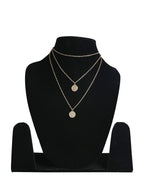 Gold-Polished Alloy Queen Coin Double Layer Necklace - The Pari | Grocsy
