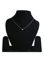 Gold-Polished Alloy Denty Look Heart Necklace - The Pari | Grocsy