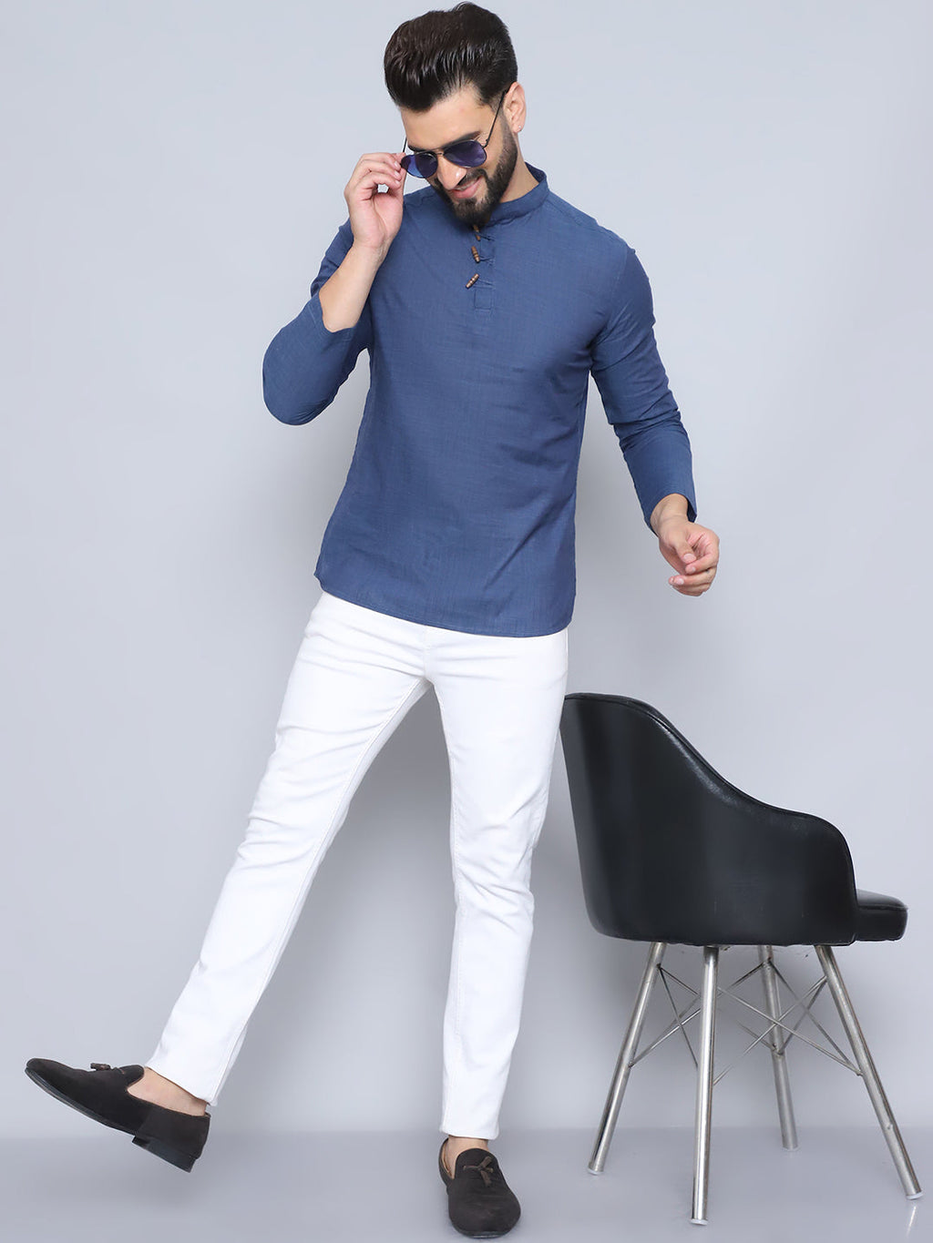 Even Apparels Men's Loop Wooden Button Kurta | Grocsy