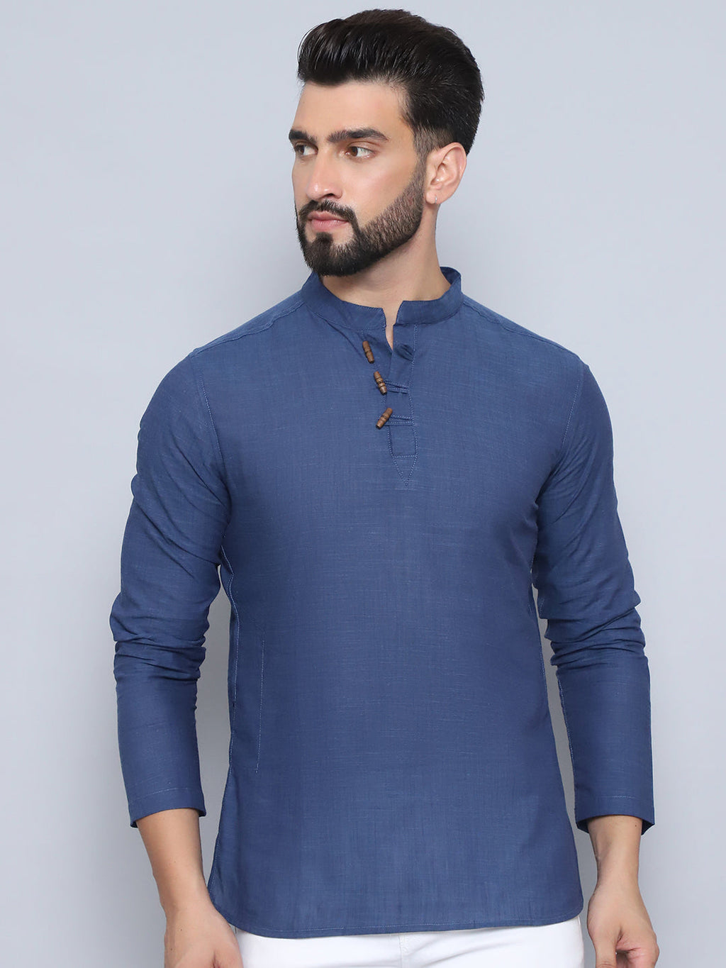 Even Apparels Men's Loop Wooden Button Kurta | Grocsy