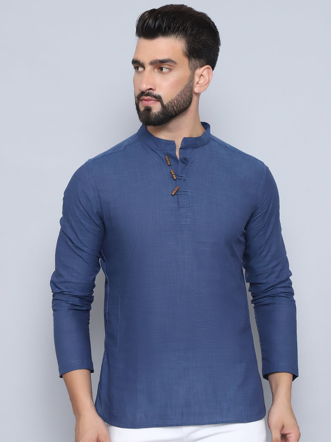 Even Apparels Men's Loop Wooden Button Kurta | Grocsy