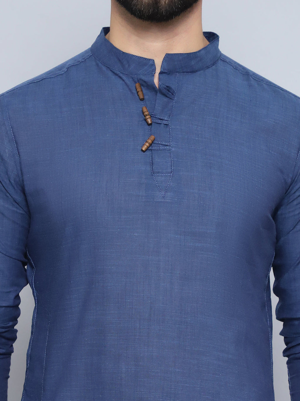 Even Apparels Men's Loop Wooden Button Kurta | Grocsy