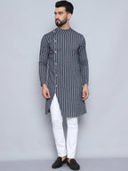 Even Apparels Men's Pure Cotton Black Sherwani Kurta | Grocsy