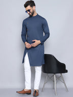 Even Apparels Men's Pure Cotton Blue Sherwani Kurta | Grocsy