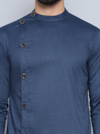 Even Apparels Men's Pure Cotton Blue Sherwani Kurta | Grocsy