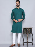 Even Apparels Men's Pure Cotton Green Kurta | Grocsy
