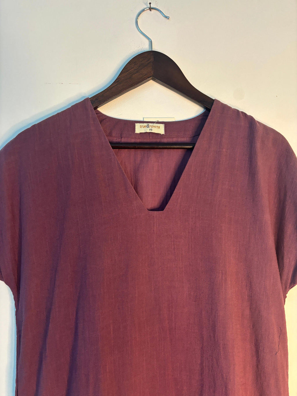 trueBrowns Purple Gauze Dress | Grocsy