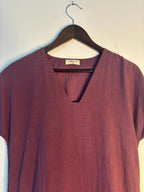 trueBrowns Purple Gauze Dress | Grocsy