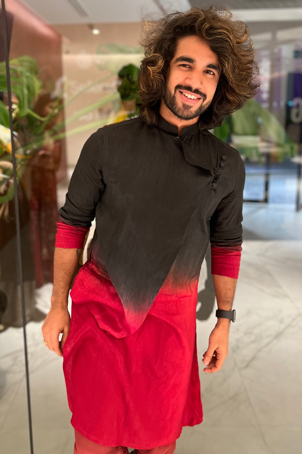Pattern Ombre Designer Men's kurta by Hilo Design | Grocsy