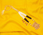 Gold-Polished Alloy Pearl And Beads Mala Pendant Set - The Pari | Grocsy