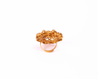 Gold-Polished Alloy Ethnic Designer Cocktail Ring - The Pari | Grocsy