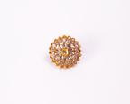 Gold-Polished Alloy Classic Ethnic Cocktail Ring - The Pari | Grocsy