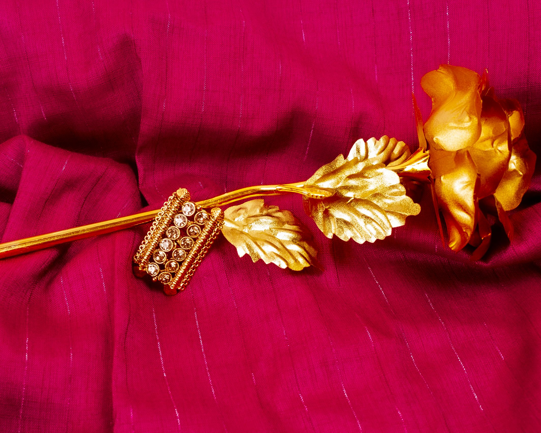 Gold-Polished Alloy Ethnic Designer Cocktail Ring - The Pari | Grocsy