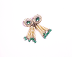 Gold-Polished Alloy Pearl Round Designer Earrings - The Pari