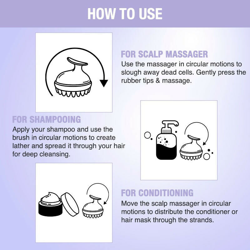 Nykaa Naturals Scalp Massager Brush For Blood Circulation & Natural Hair Growth - Lavender | Grocsy