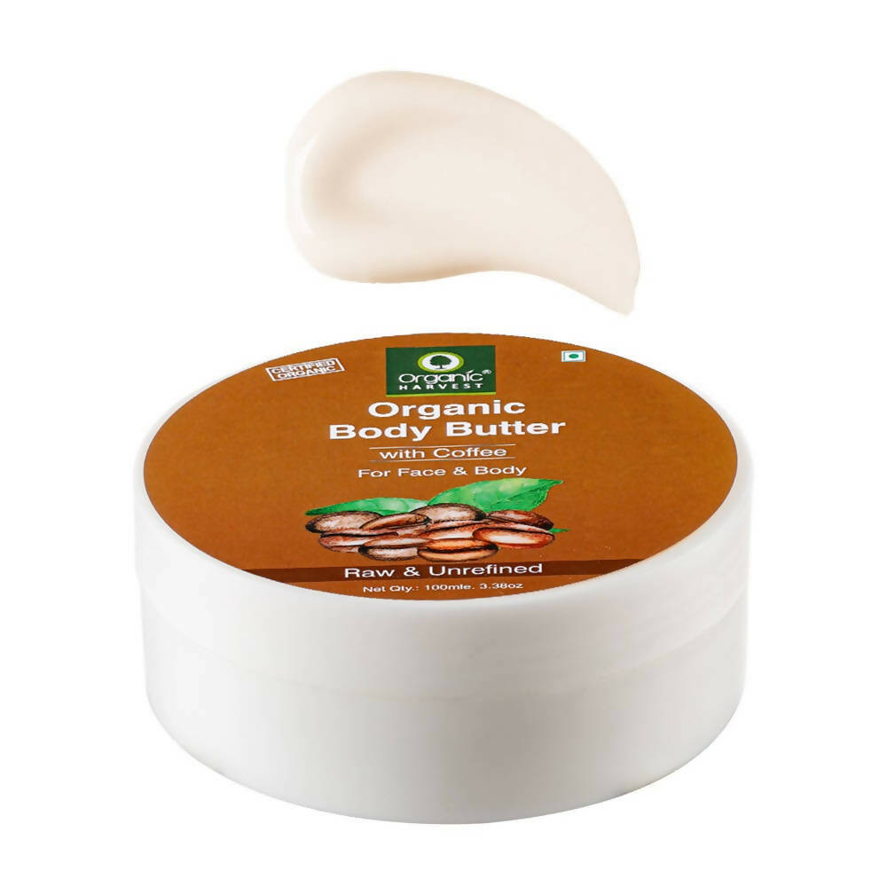 Organic Harvest Organic Body Butter With Coffee For Face & Body | Grocsy