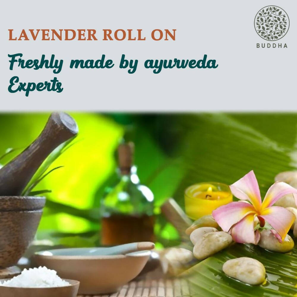 Buddha Natural Lavender Therapeutic Roll-On - For Stress Relief, Headaches, & Insomnia Deodorant Roll-on | Grocsy