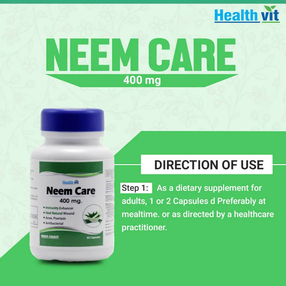 Healthvit Neem Care Capsules | Grocsy