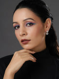 Diamond Studs with Silver Drop- Ruby Raang | Grocsy