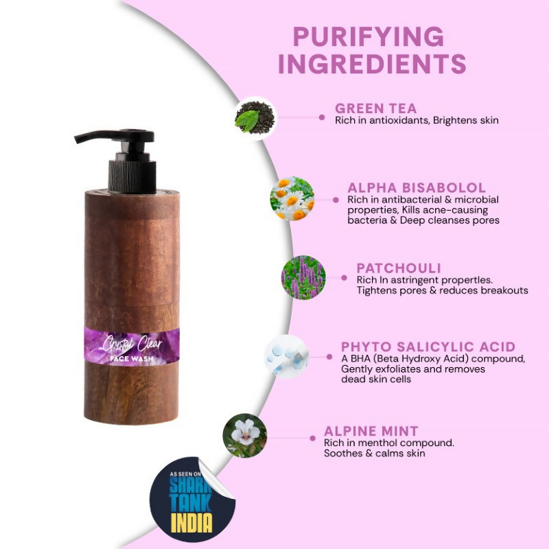 Mintree Certified Organic & Vegan Crystal Clear Anti-Acne Face Wash | Grocsy