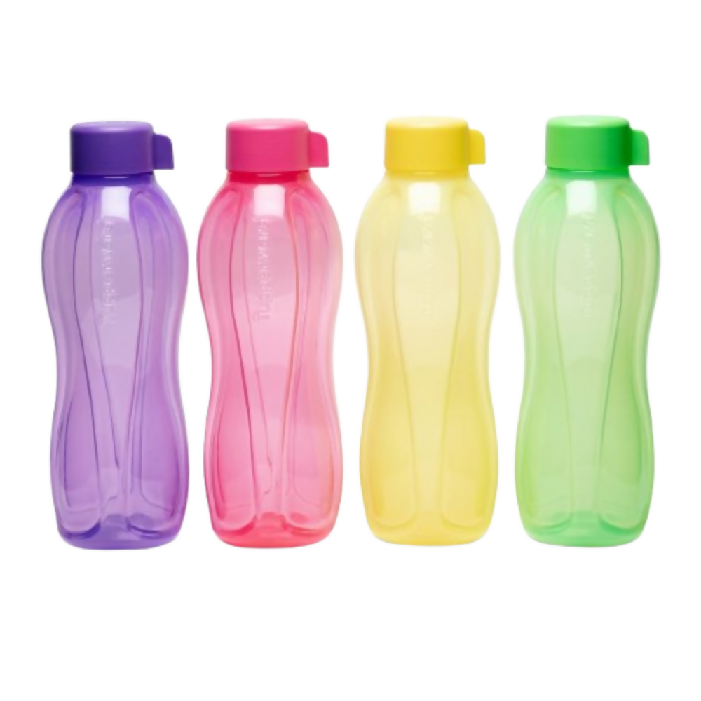 Tupperware Aquasafe Plastic Bottle - Pink, Green, Yellow, Purple | Grocsy
