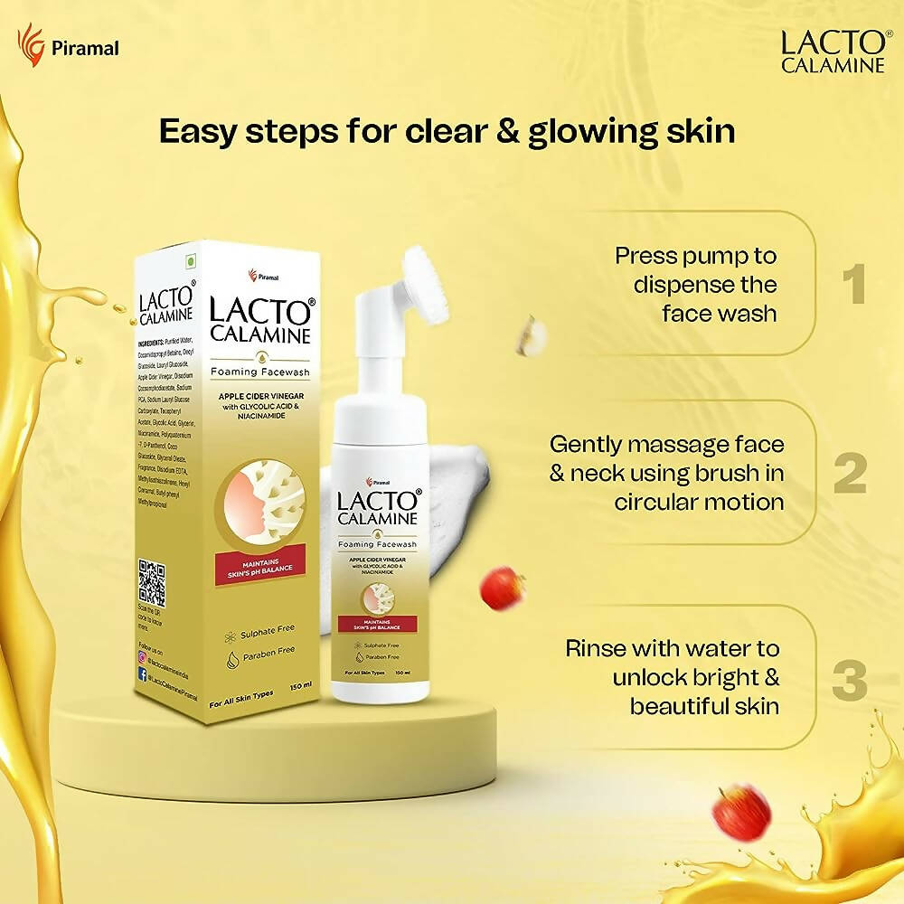 Lacto Calamine Apple Cider Vinegar Foaming Face Wash | Grocsy