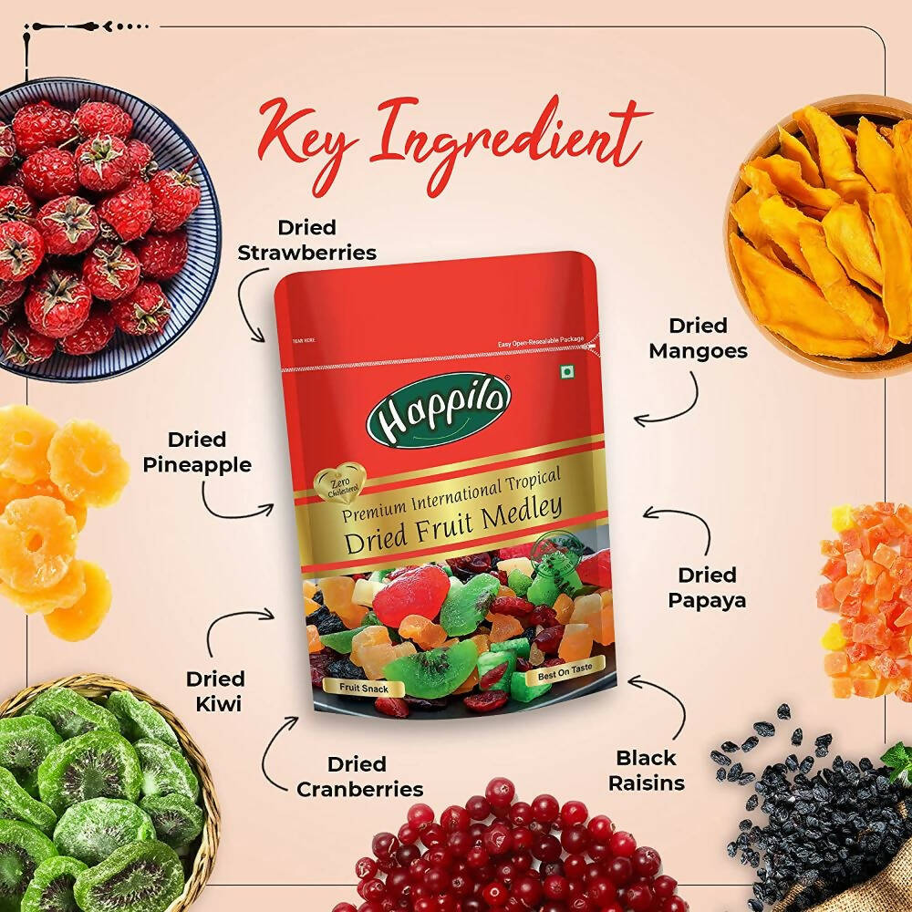 Happilo Premium International Dried Tropical Fruit Medley | Grocsy