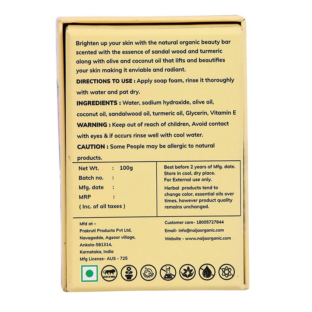 Naija Sandal Wood & Turmeric Skin Restoring Soap | Grocsy