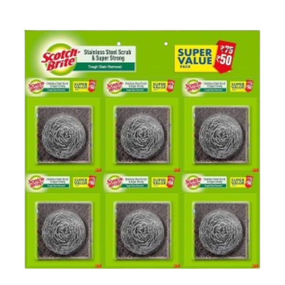 Scotch-Brite Steel Ball and Super Strong - Pack of 6 | Grocsy