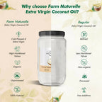 Farm Naturelle 100% Pure Organic Extra-Virgin Cold Pressed Coconut Oil | Grocsy