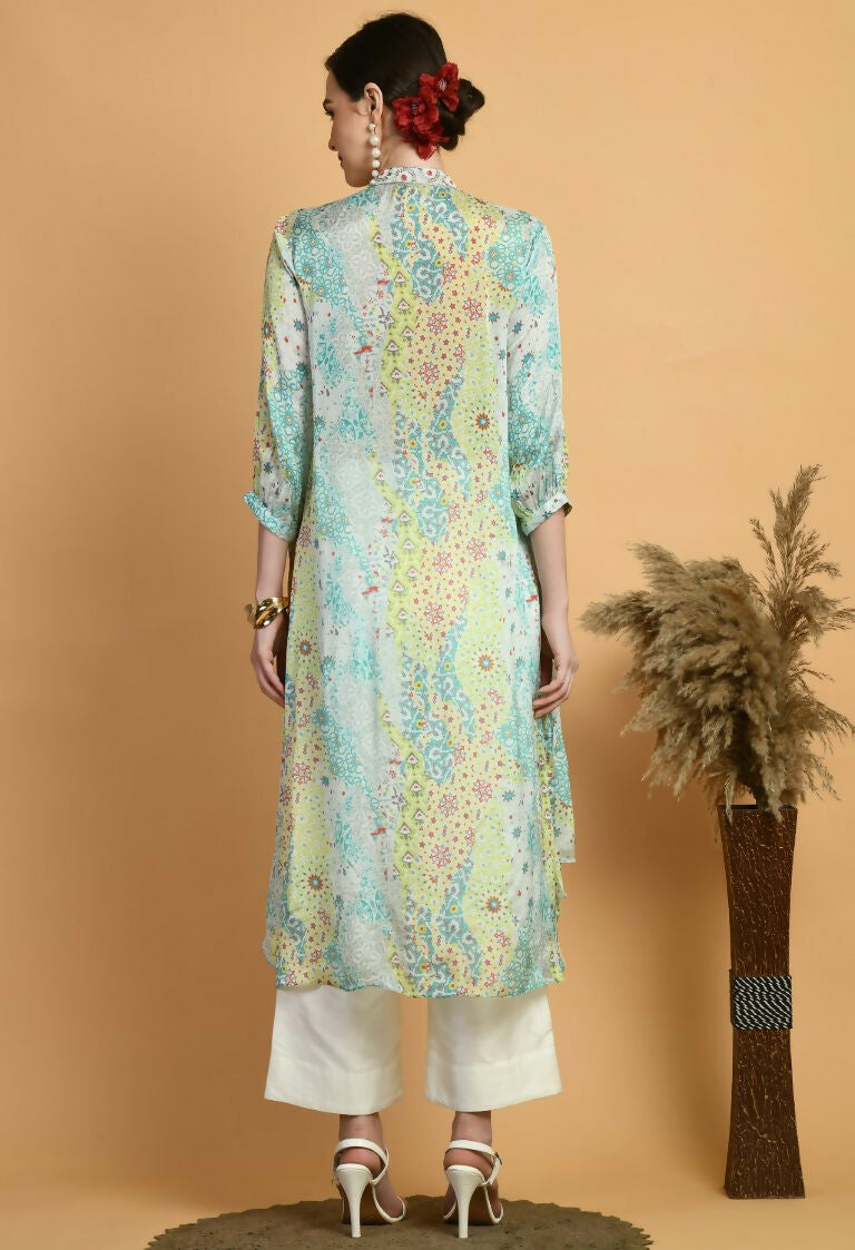 Joban Fashion Print Chinnon Kurta Set | Grocsy