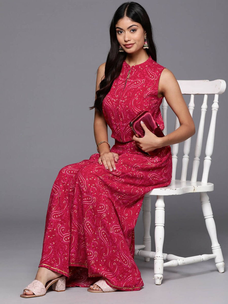 Ahalyaa Women's Traditional Wear Co-ods - Red | Grocsy