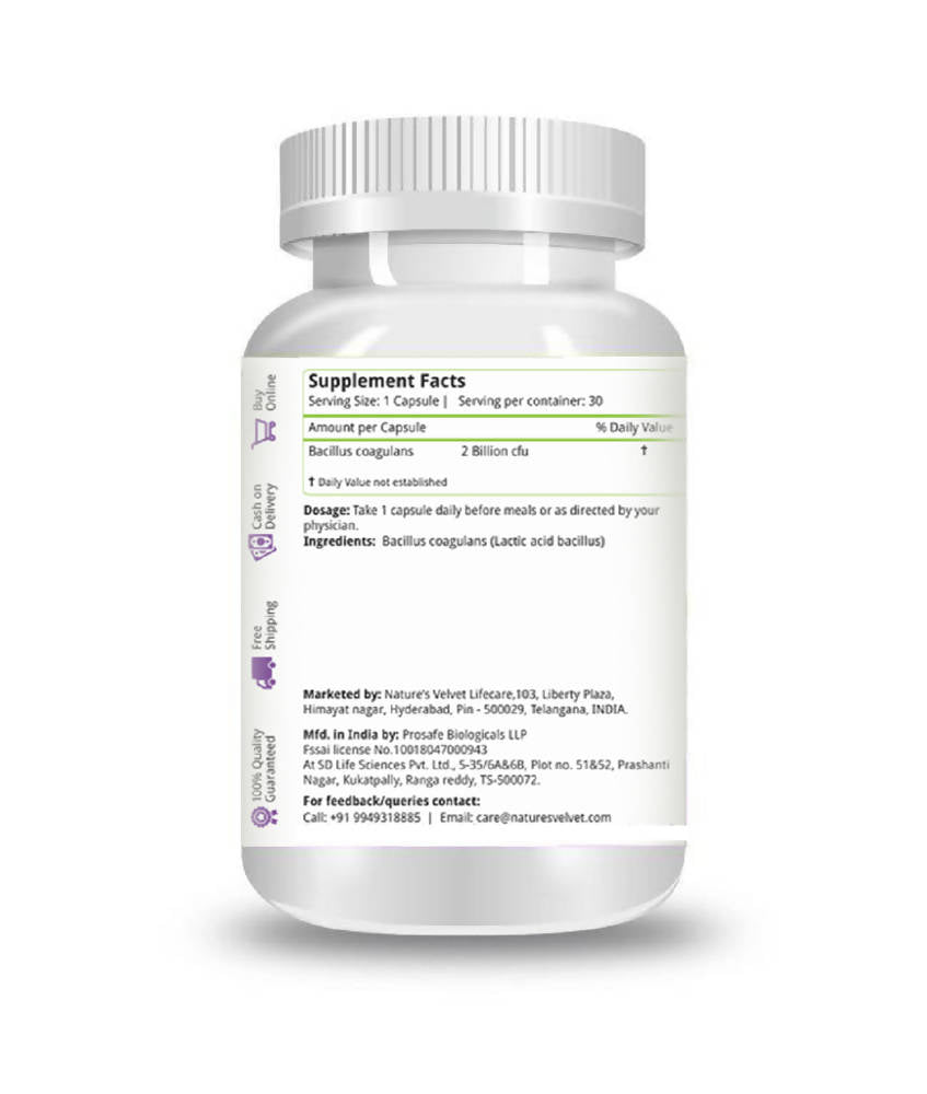 Nature's Velvet Probiotics Capsules | Grocsy