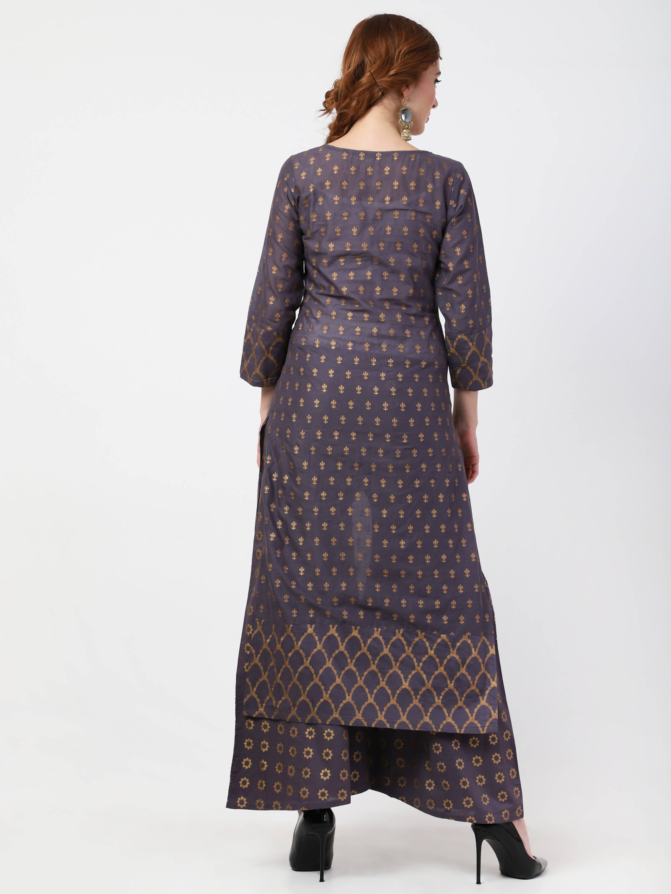 Cheera Kurta Palazzo & Dupatta Set (CH103KPD) | Grocsy