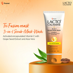 Lacto Calamine 3 - In - 1 Vitamin C Face Scrub - Mask - Wash | Grocsy