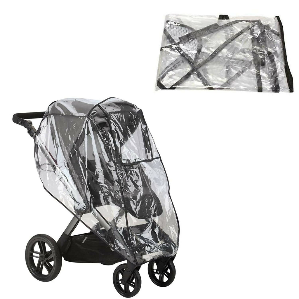 Safe-O-Kid Waterproof Transparent Rain Cum Shield Cover for Baby Pram & Strollers | Grocsy