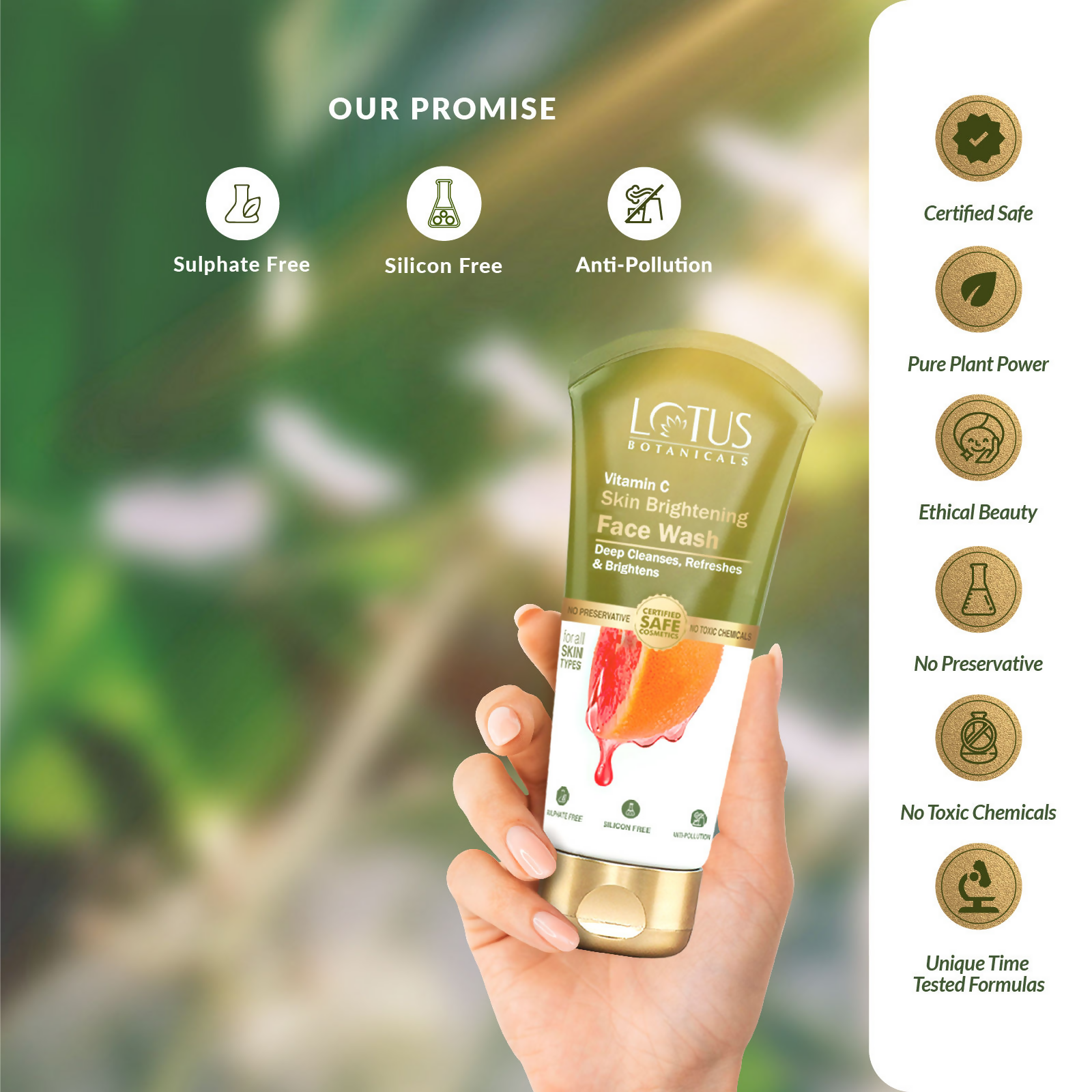 Lotus Botanicals Vitamin C Skin Brightening Face Wash | Grocsy