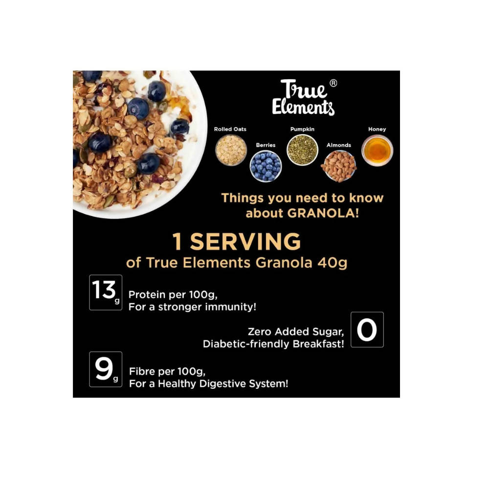 True Elements Baked Granola Honey Crunch | Grocsy