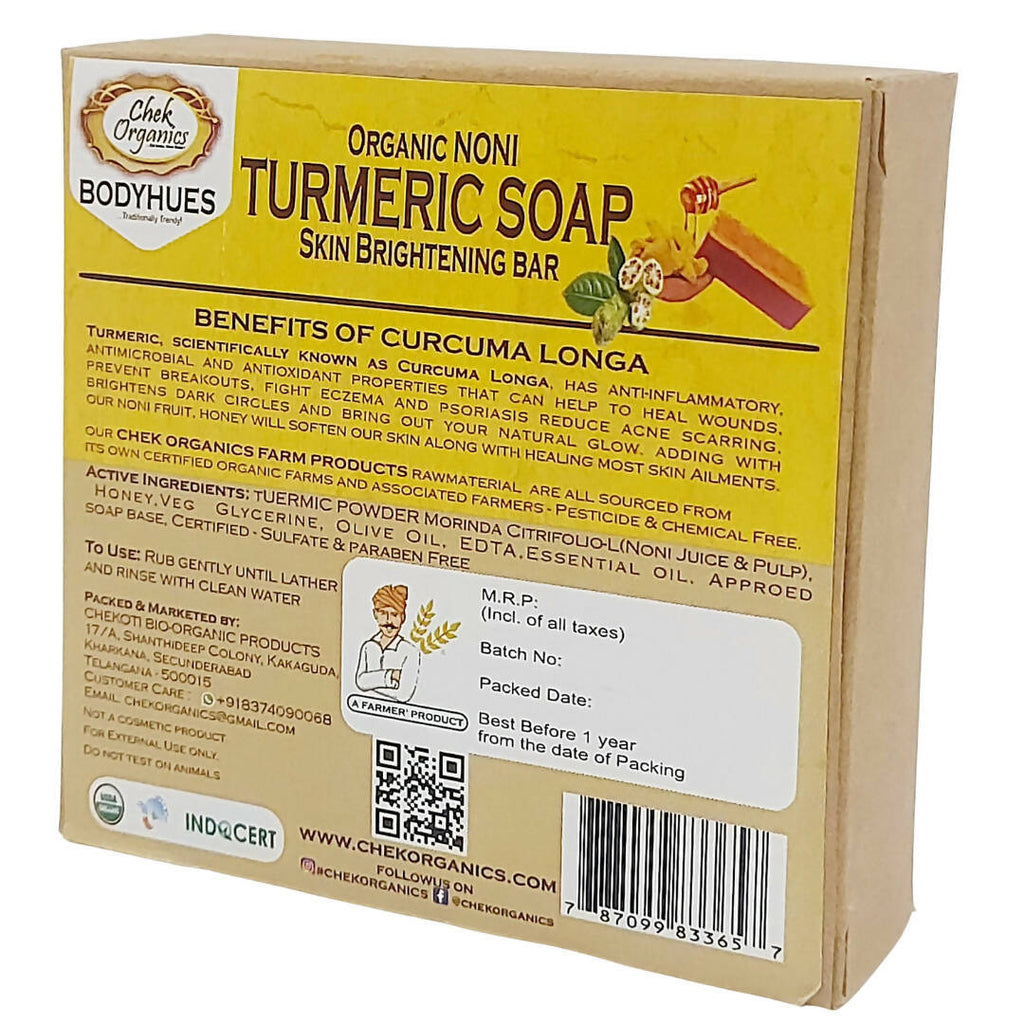 Chek Organics Body Hues Noni Turmeric Soap | Grocsy