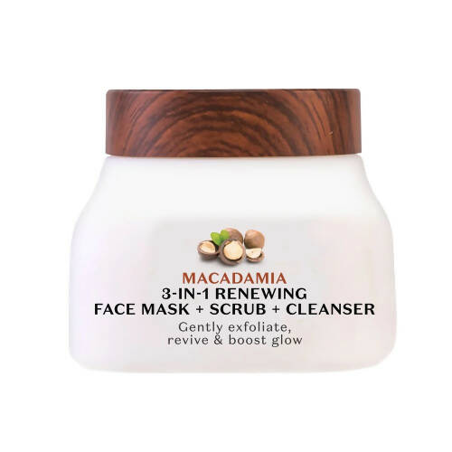 PureSense Macadamia 3 in 1 Renewing Face Mask, Scrub & Cleanser | Grocsy