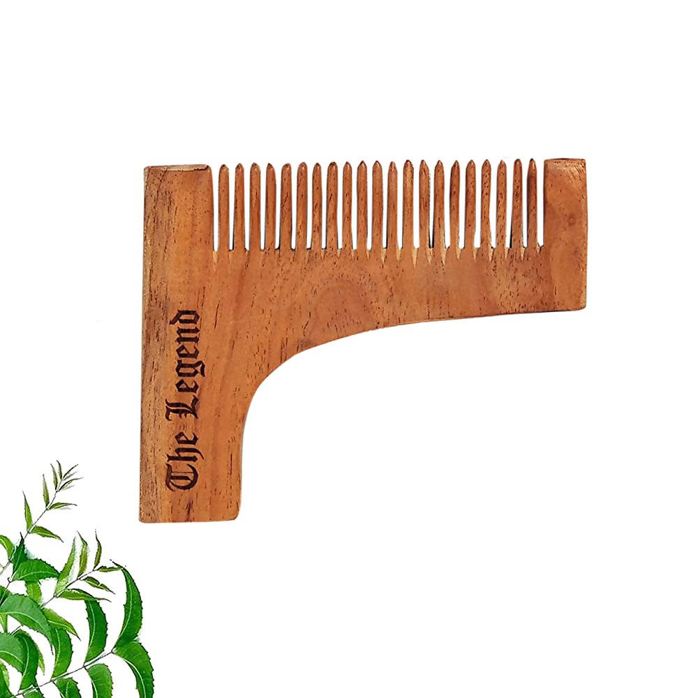 The Legend Organic Pure Neem Wood Comb For Beard Sharping | Grocsy