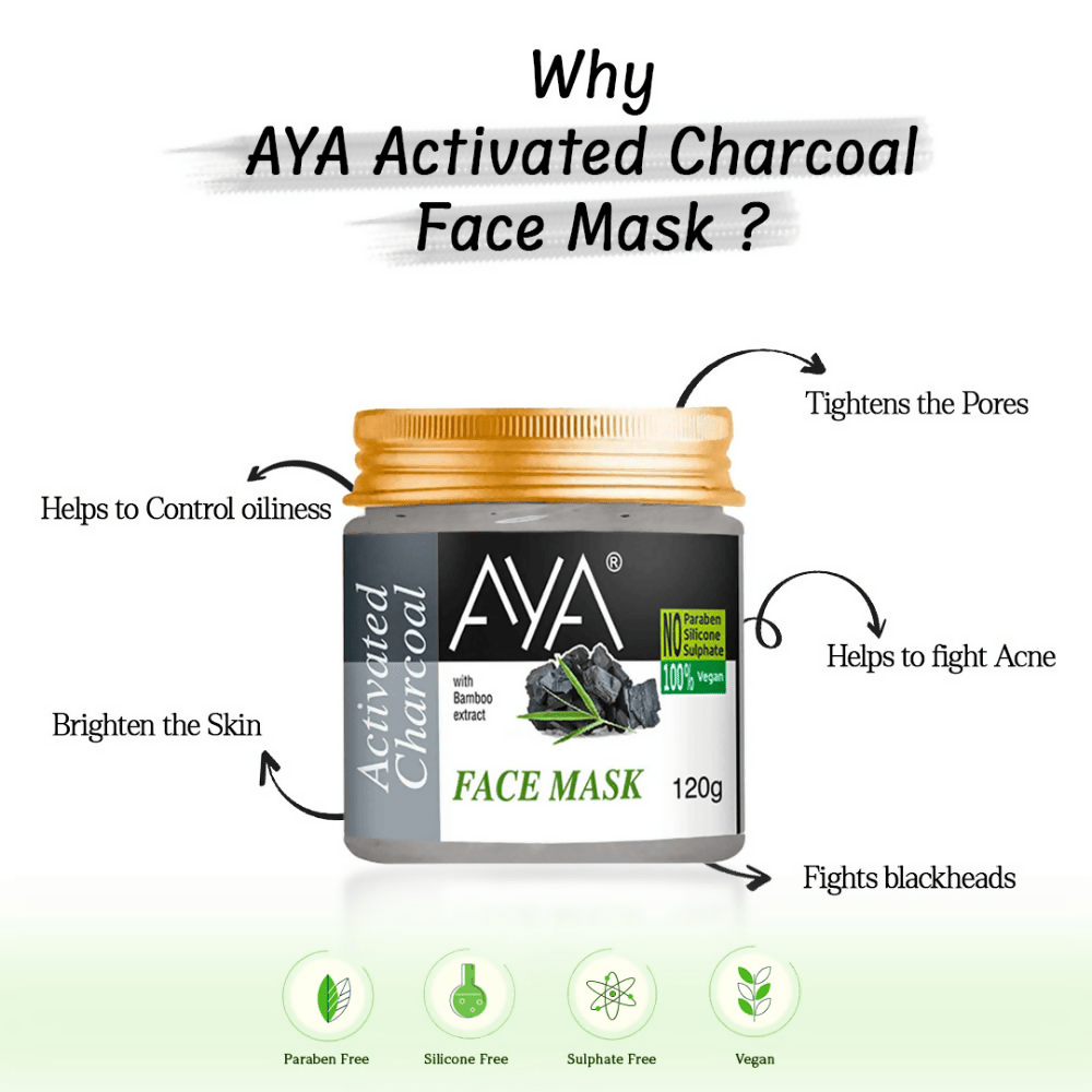 AYA Activated Charcoal Face Mask | Grocsy