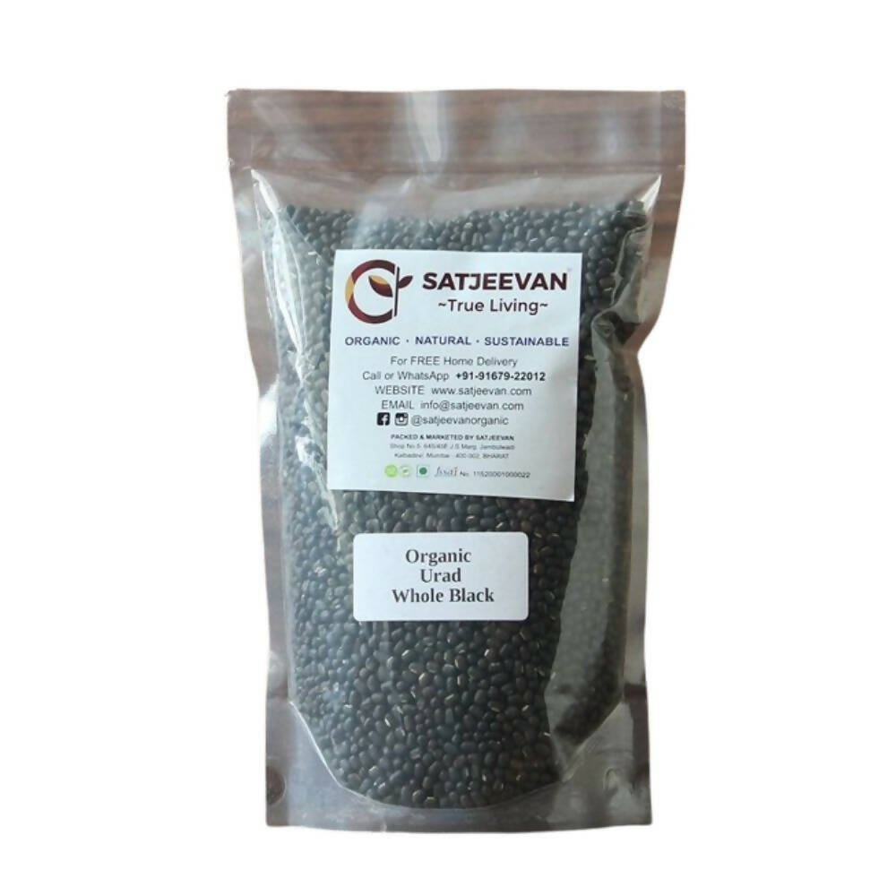 Satjeevan Organic Urad Whole Black | Grocsy