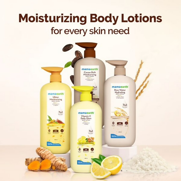 Mamaearth Rice Water Hydrating Body Lotion | Grocsy