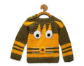Chutput Kids Woollen Hand Knitted Lion Design Sweater - Yellow | Grocsy