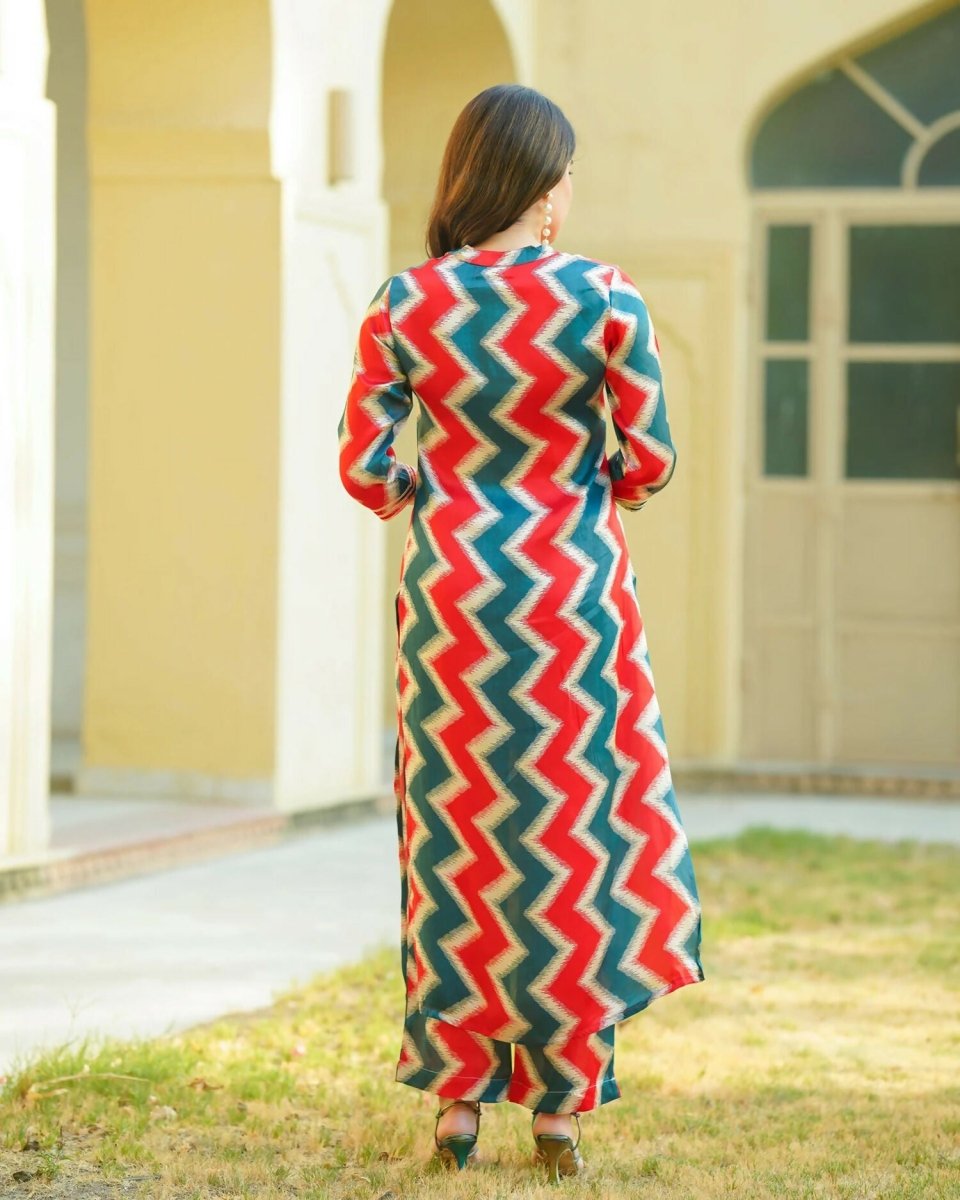 Aayaa Pure Muslin printed Kurti & Pant - Multi Color | Grocsy