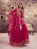 The52 Women's Beautiful Embroidery Work Chanderi Silk Fabric Straight Kurta Palazzo and Dupatta Set | Grocsy